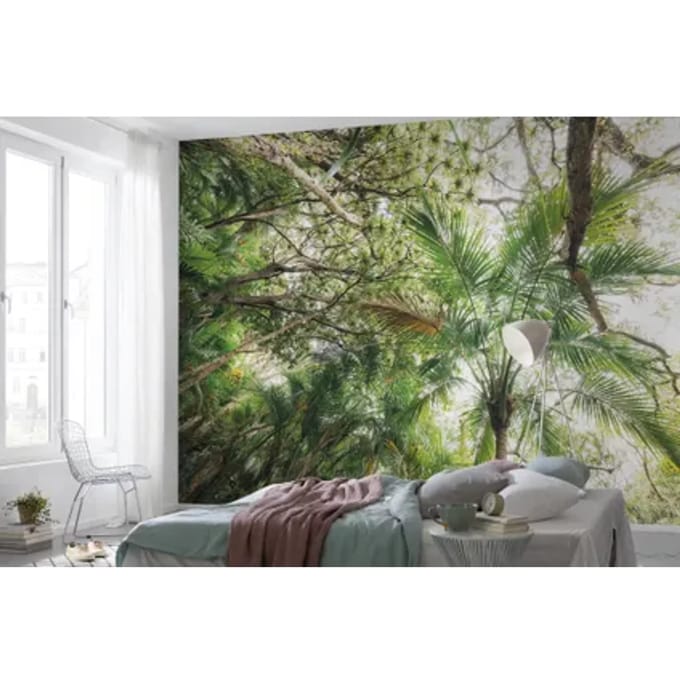 Fotobehang Touch In The Jungle - Groen - 2,80m X 450cm