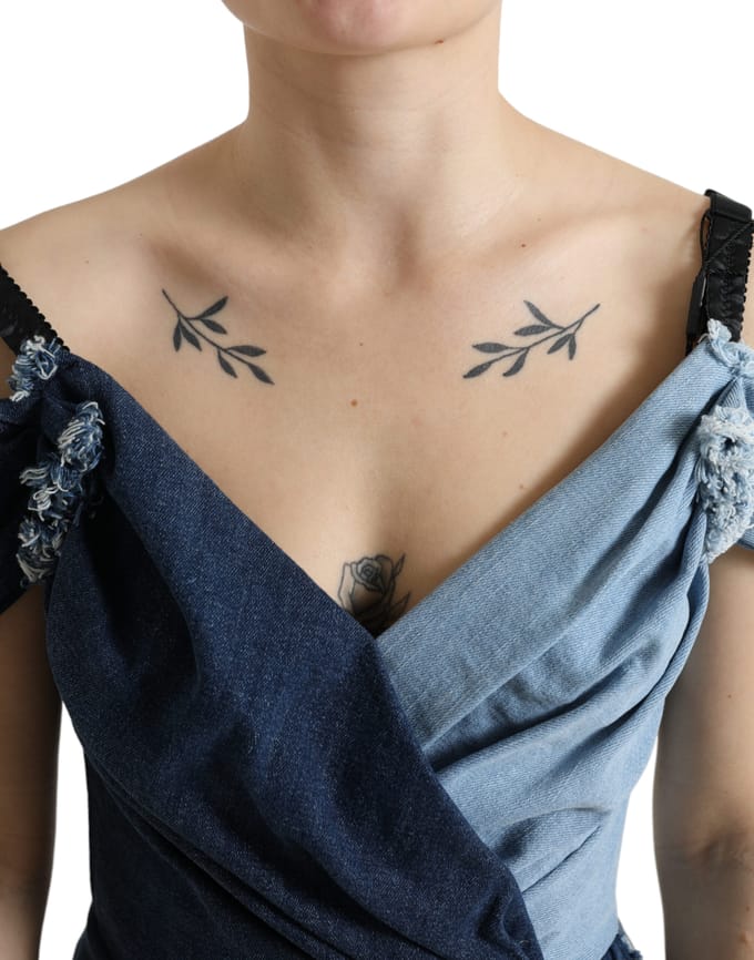 Tweedelige Denim Minijurk