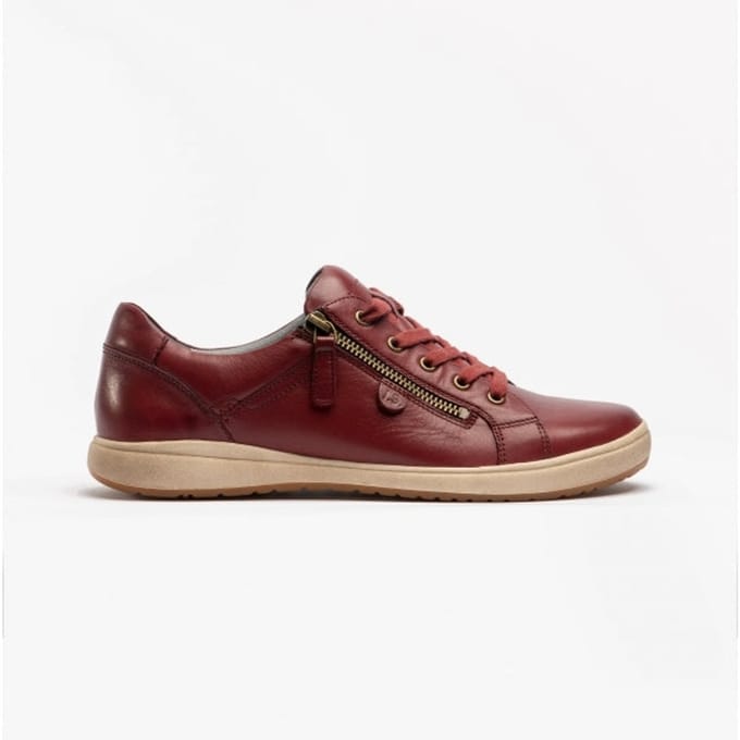 CAREN 12 Dames Leren Sneakers Bordeaux