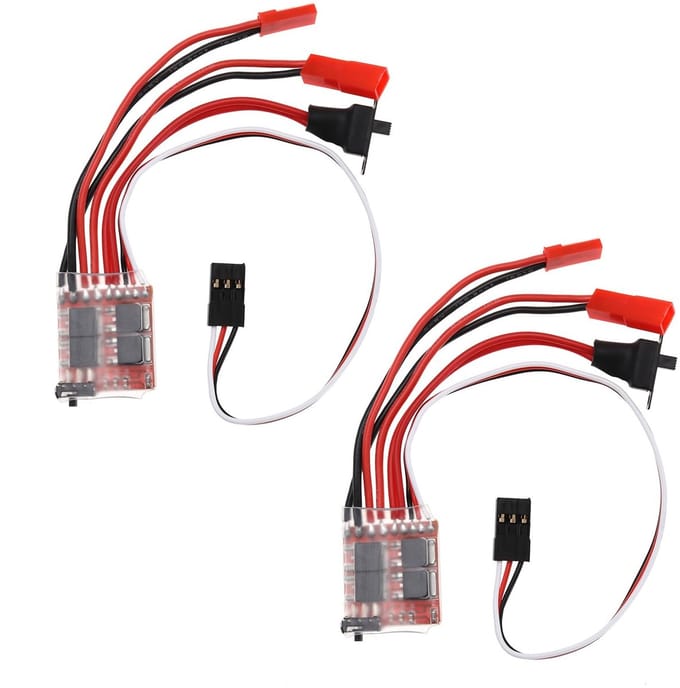 Allecto - Miniatuur Geborsteld Controller - 2 Stuks - Compact en Efficiënt - 4.8V-8.4V - Ideaal voor Modelbouw - Geschikt voor Borstel Motoren