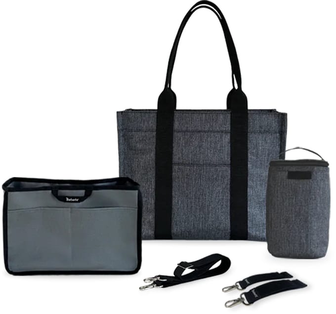 Bebefit Ally Tote Bag - Complete Luiertas Set met Organizer - Donker Grijs