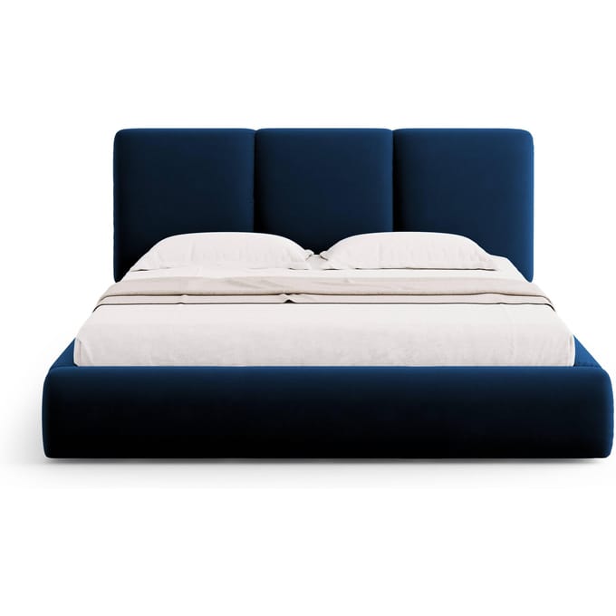 Bedframe Nicolas velvet met opbergruimte en hoofdbord 200 x 200 cm | Cosmopolitan Design