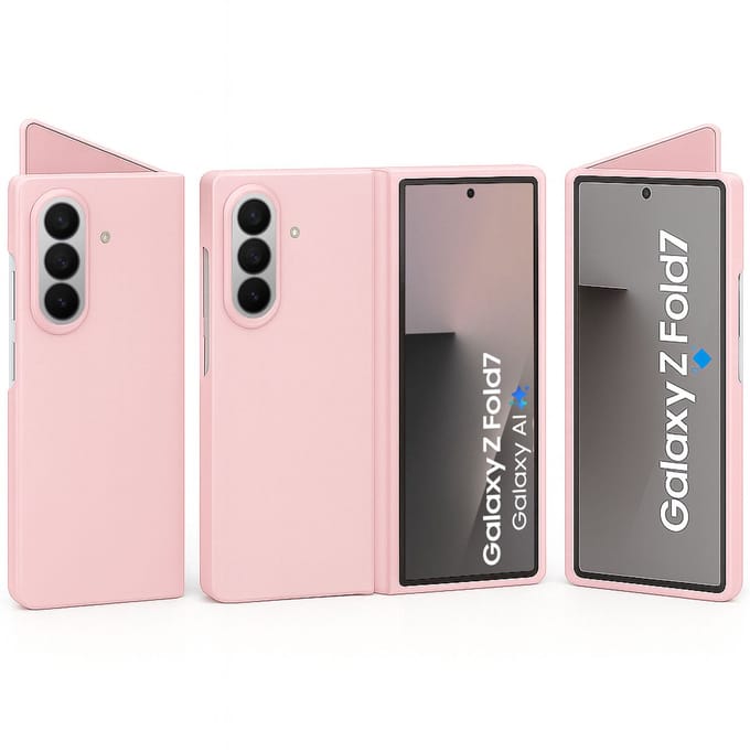 Technow hoesje geschikt voor Samsung Galaxy Z Fold 7 - Liquid Back Case - Cover - Roze
