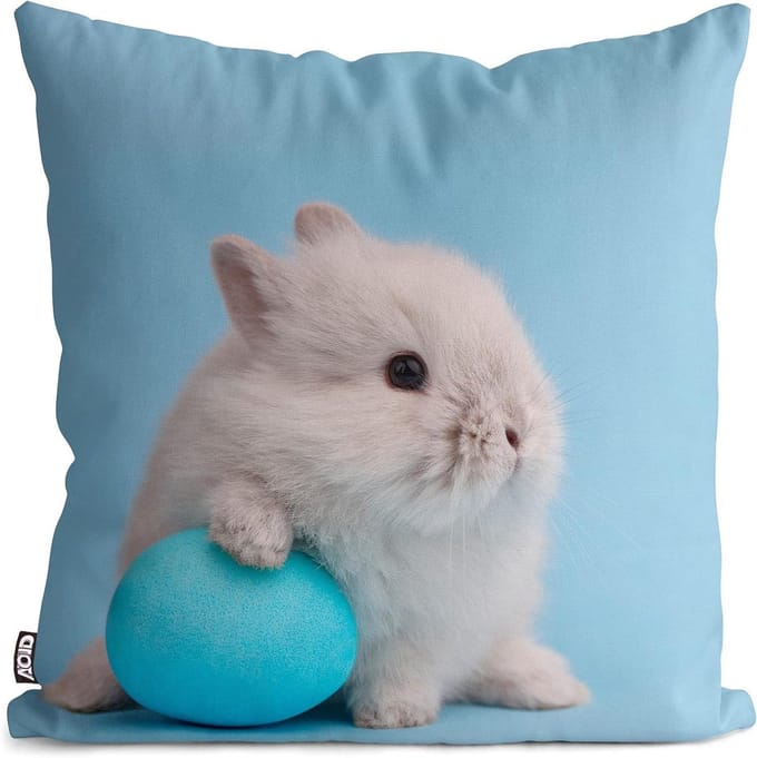 VOID Easter Bunny Easter Egg Easter Cushion Cover Polyester Waterproof Outdoor Indoor, Kissen Size:80 x 80cm