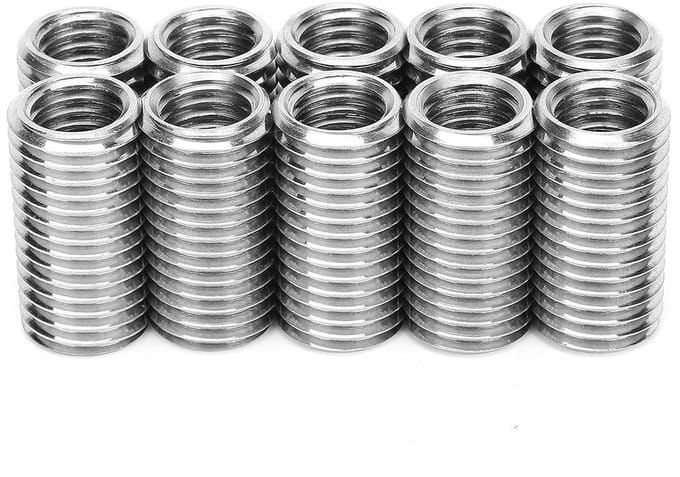 Insert Moer Bushing 10 Stuks 303 RVS, Reparatie Moeren voor M12 en M16, Draadverloop en Verbindingsstukken