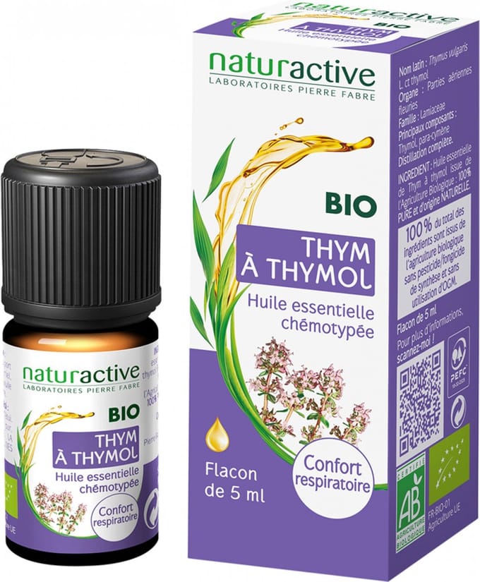 Naturactive Tijm Etherische Olie (Thymus Vulgaris L. ct Thymol) Organisch 5 ml