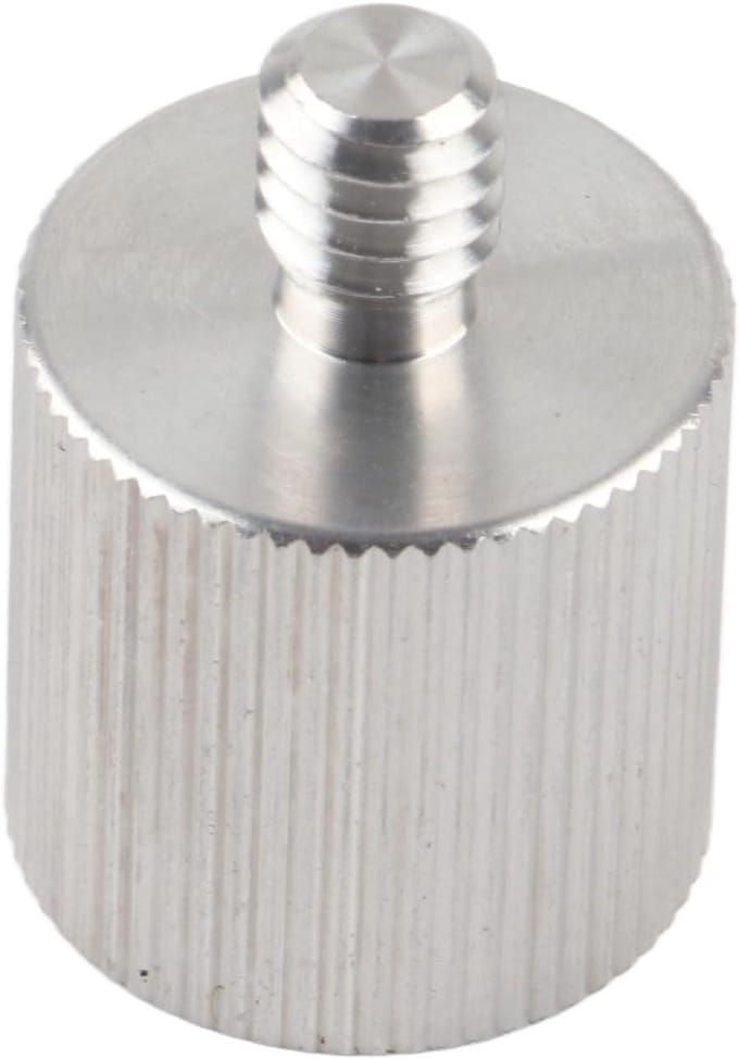 Schroefdraad Adapter - Statief Schroef - Microfoon Monteren - Stevige Aluminium Legering - 5/8 naar 1/4 inch - Zilverkleurig