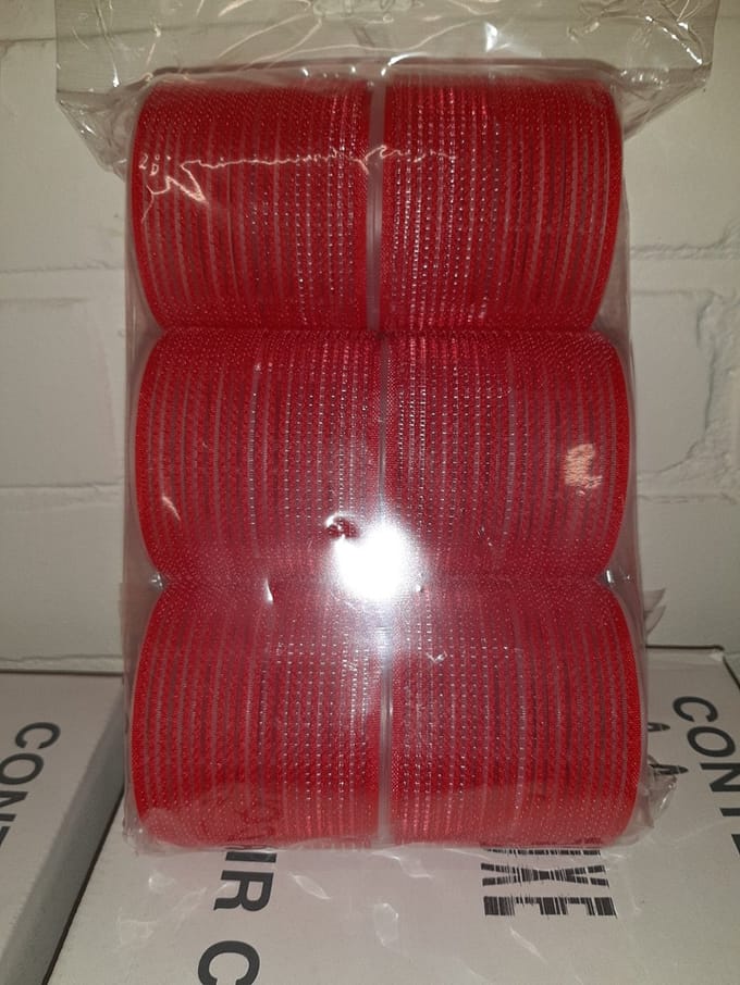 Xanitalia - zelfklevende rollers - 70mm - Rood - 6 stuks