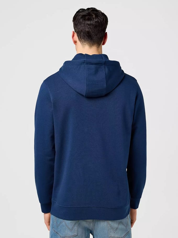 Wrangler - EMBROIDERY HOODIE NAVY - M
