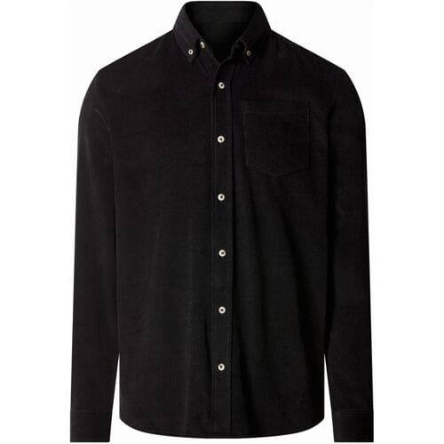 ESMARA MEN Heren corduroy overhemd (Zwart, M)