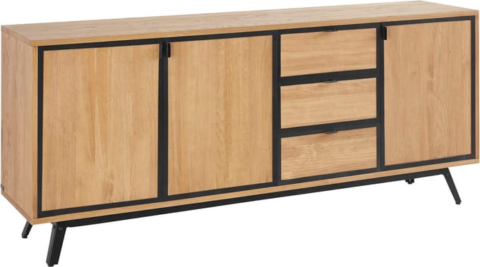 Malu-Dressoir - 3-deuren 3-laden - Natuur Grenen