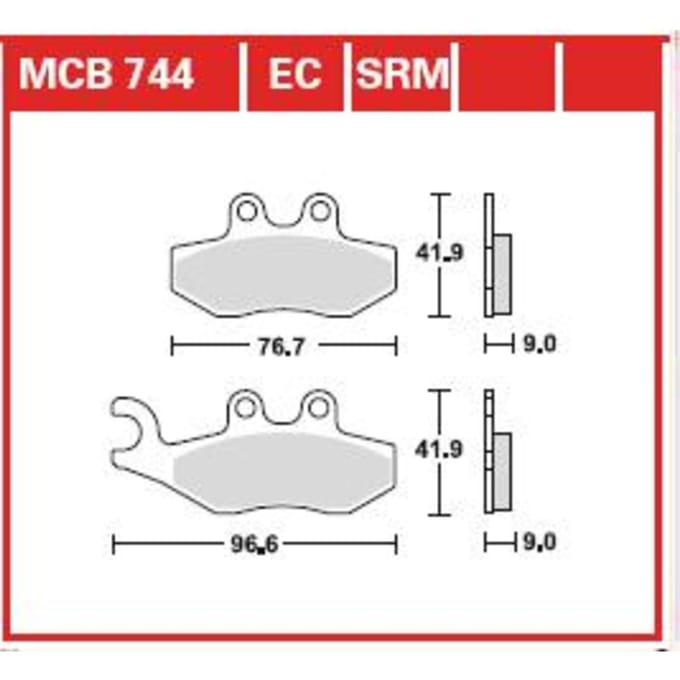 Remblokset TRW MCB744EC