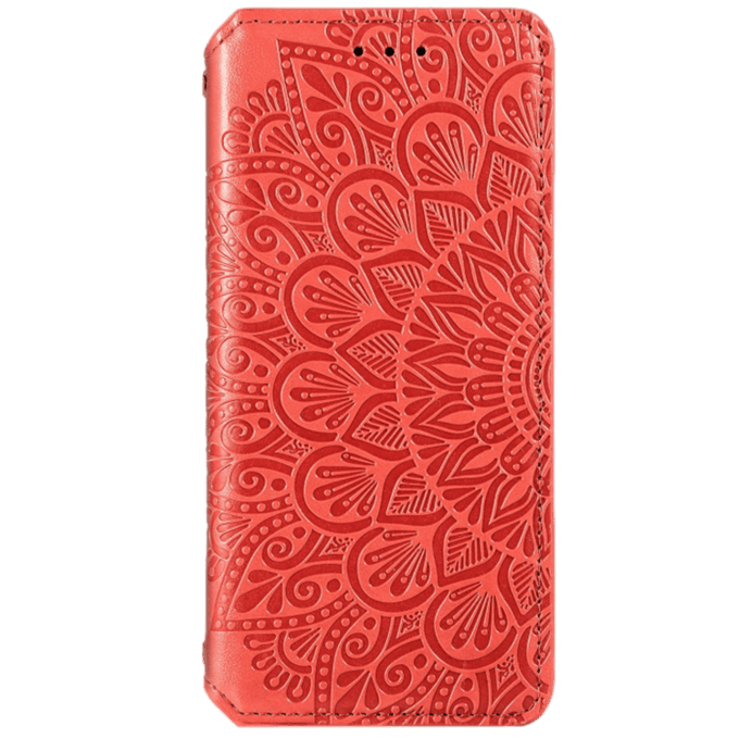 Mocaa Samsung Galaxy S21 Magnetic Mandala Wallet Rood