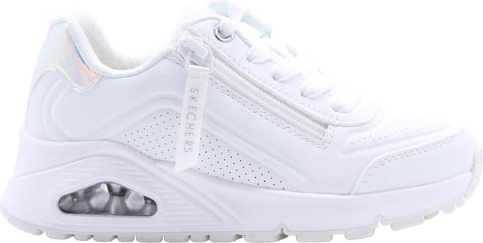 Skechers Uno Gen1 - Zip And Stride Meisjes Sneakers - Wit
