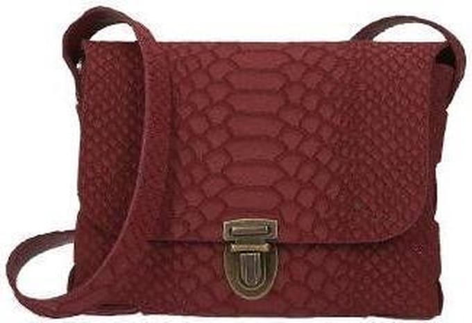 Elvy Janis crossbody tas croco bordeaux