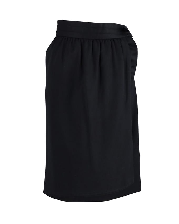 Escada midi-rok met overslag in zwarte wol