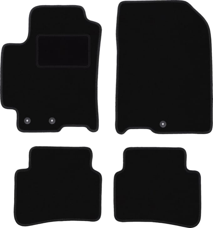 Zwarte veloursmatten voor: Kia Rio IV hatchback (2017-)