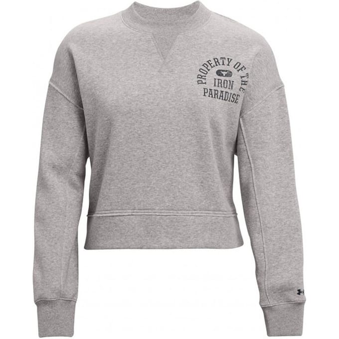 Under Armour Project Rock Womens Grijze Fleece Trui