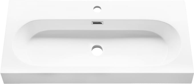 Differnz Somero wastafel - 80 cm - polysteen - wit