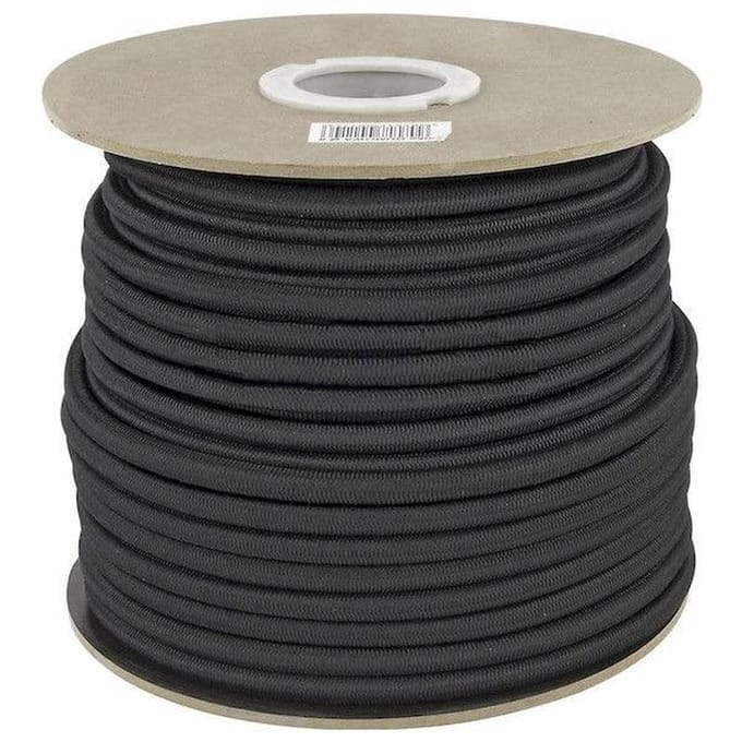 Elastisch Touw - 8 mm - ZWART - per meter