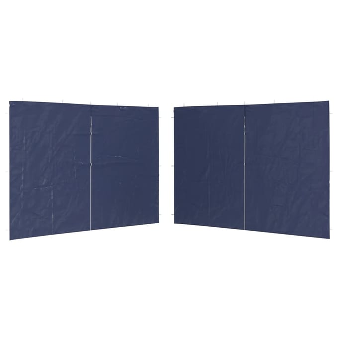 vidaXL - Tentwanden - met - ritssluiting - PE - blauw - 2 - st