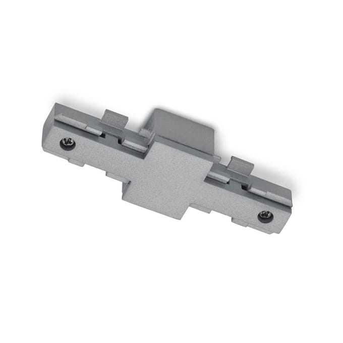 Spanningsrail Isolator - DUOLINE - Rechte Connector - 2 Fase - Mat Titaan