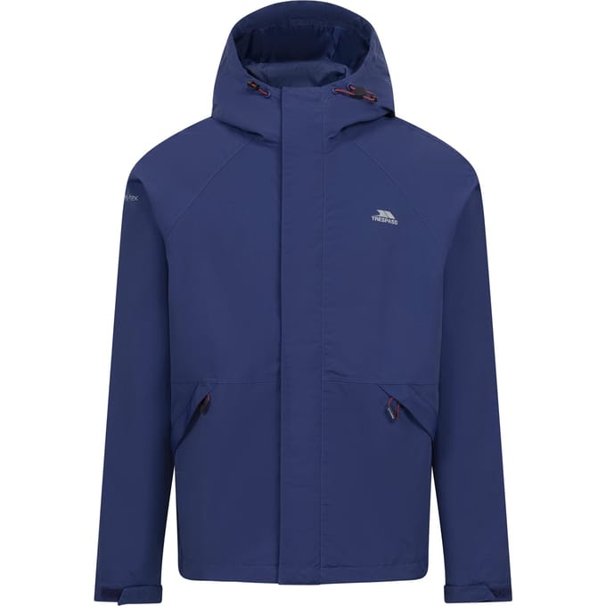 Trespass Heren Bayhead Waterdichte Jas (Blauw)