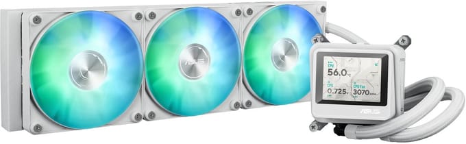 ASUS MAX GAMING LC 360 ARGB LCD White Edition - Vloeistofkoelsysteem processor - voor Intel LGA: 1851, 1700 - AMD AM5, AM4