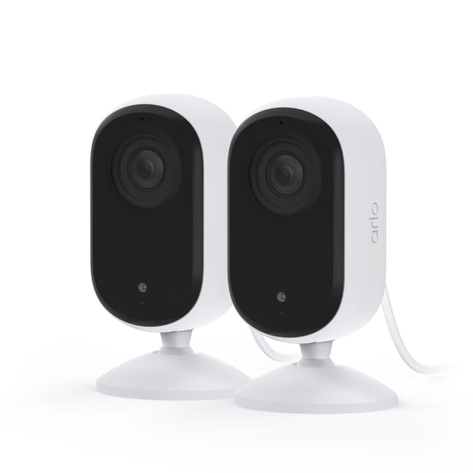 ARLO ESSENTIAL2 2K INDOOR CAMERA 2-PACK VMC3260-100EUS IP-Bewakingscameraset WiFi Met 2 cameras 2688 x 1520 Pixel