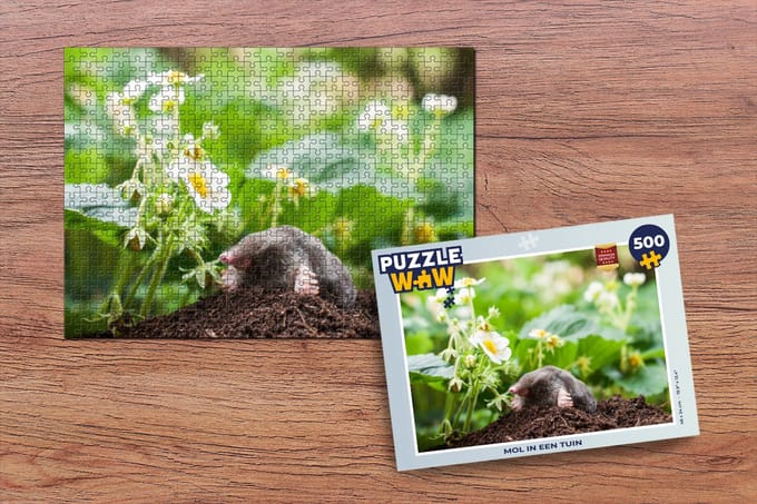 Puzzel Dier - Tuin - Mol - Legpuzzel - Puzzel 500 stukjes