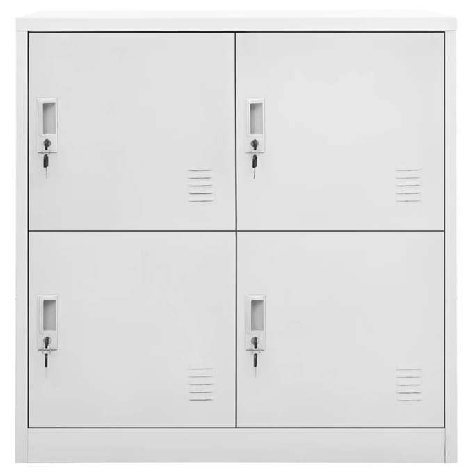 vidaXL - Lockerkasten - 2 - st - 90x45x92,5 - cm - staal - lichtgrijs
