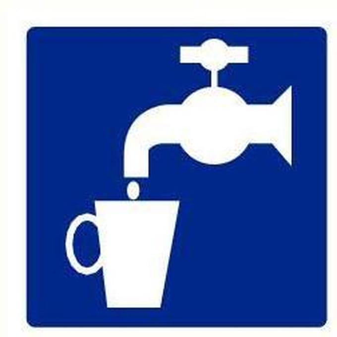 Drinkwater sticker 150 x 150 mm