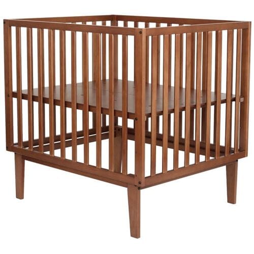 Born Lucky Cubo Baby Box / Babybox / Kinderbox – 100x80 cm – Verstelbare Bodem – Walnoot