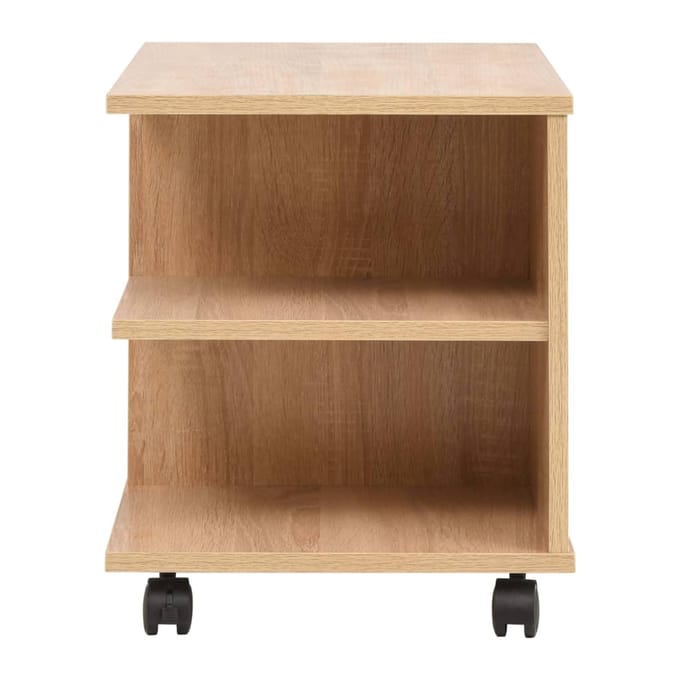 vidaXL - Plankenkast - verrijdbaar - 50x35x42 - cm - eikenkleur