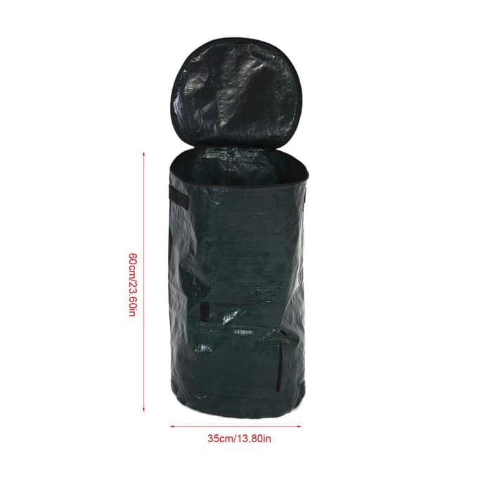 Biologisch Afval Keukentuin Tuin Compostzak Milieu PE Doek Plantenbak (35 x 60cm) black