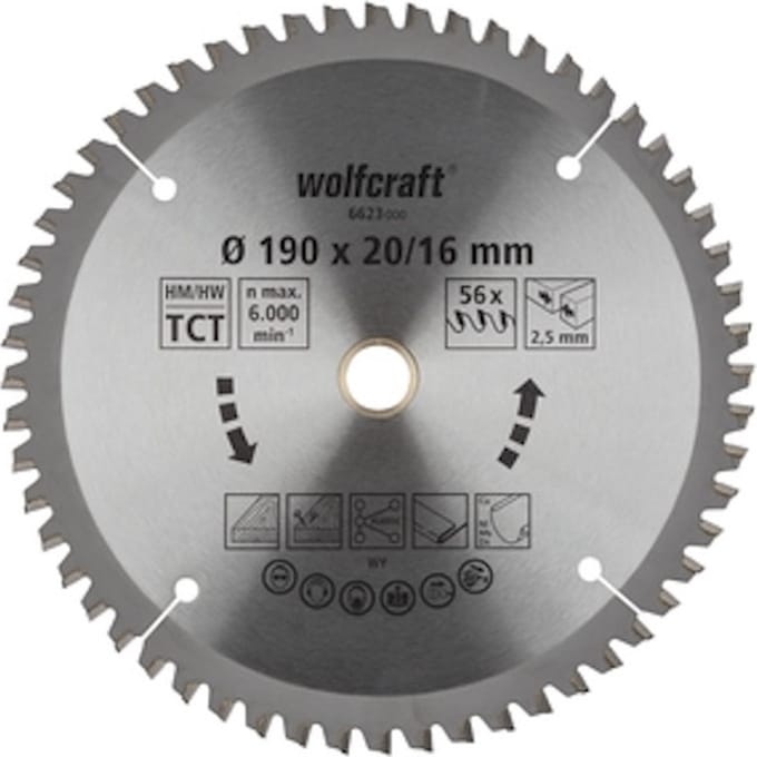 wolfcraft - Cirkelzaagblad - Zaagblad 160 x 20 - Serie lila - 6623000