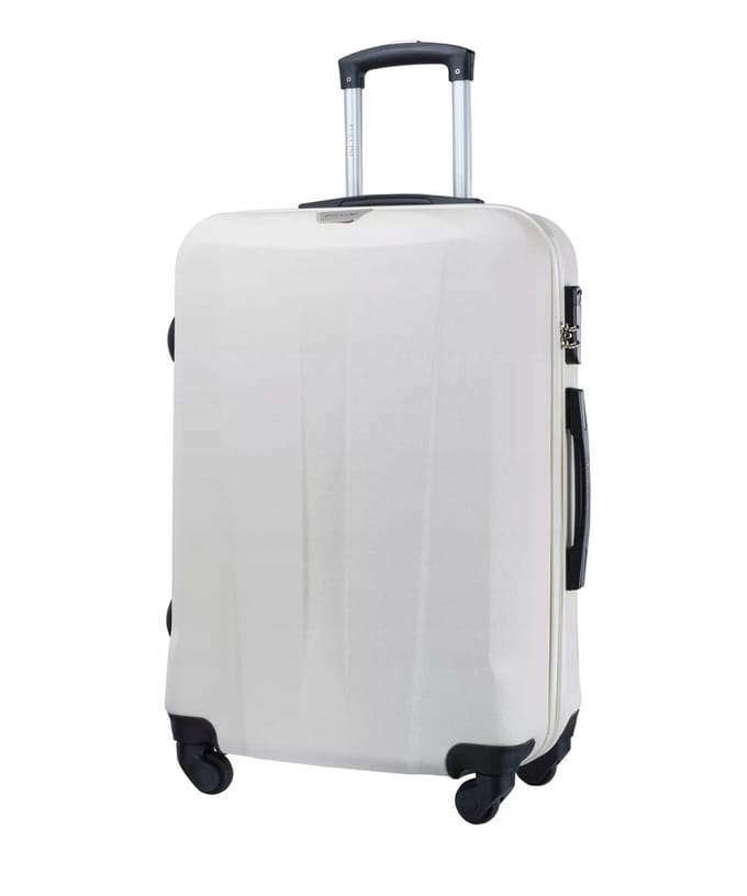 Puccini Paris Middelgrote Koffer Wit ABS 67cm 61L 4 Wielen