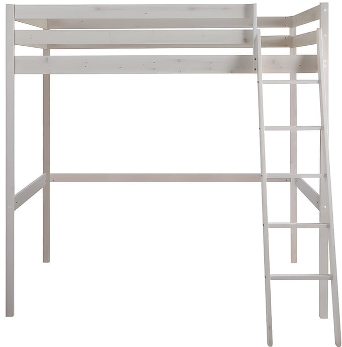 Vente-unique Hoogslaper hout wit 140 x 190 cm