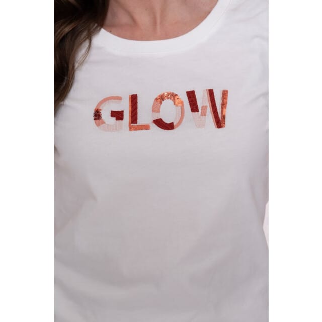 Geisha t-shirt glow 62084-41 10 off-white/light pink