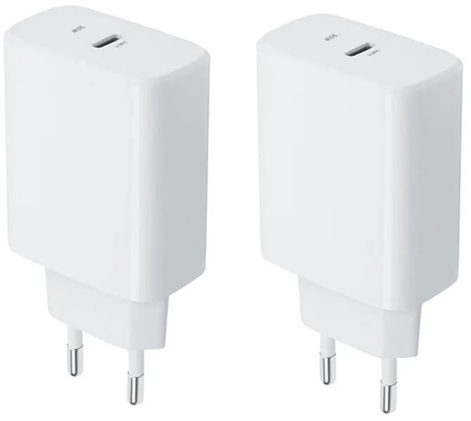 2 stuks OneOne 30W super snellader. Witte oplader met USB C. PD en Quick Charge lader adapter past op Redmi 13, Note 10 Pro, Note 11, Note 12, Note 12 Pro, Note 13, Note 13 Pro, Note 13 Pro +, Note 14, Note 14s, Xiaomi