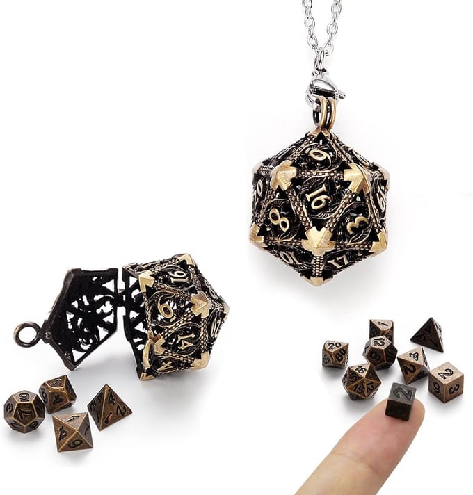 7-Delige Set Polyedrische Dobbelstenen voor RPG en Bordspellen (D&D Stijl)