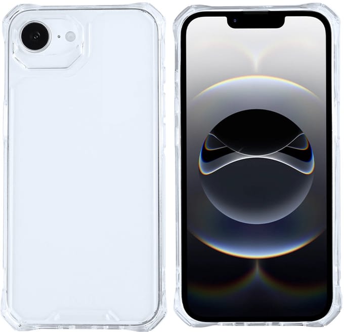 Rixus Armor-X Anti Shock Case For Apple iPhone 16e, 17e Transparent