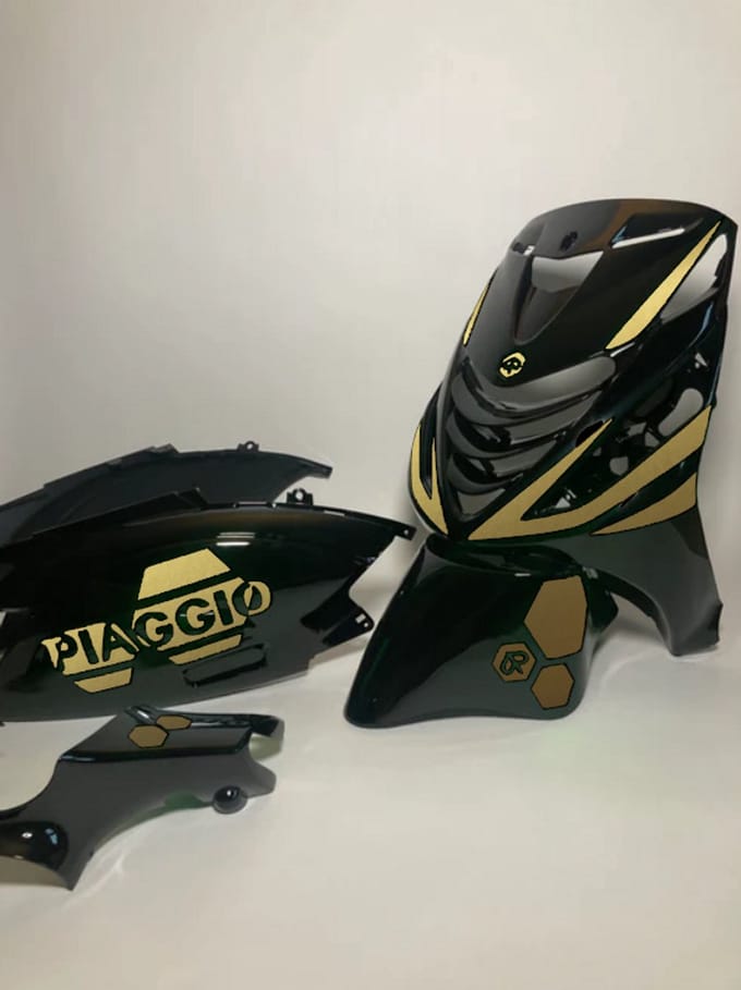 Piaggio Zip Stickerset - Hexa - Goud