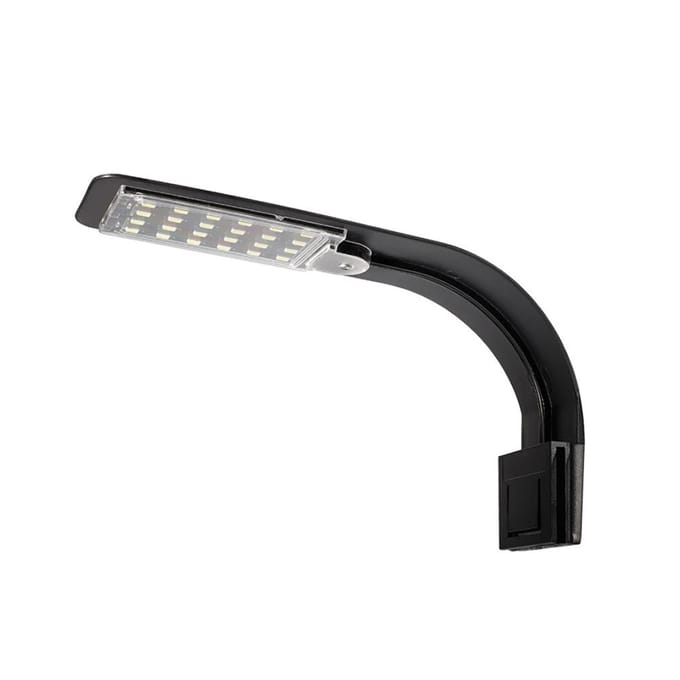 Lampe d'aquarium à LED ultra-mince 10 W avec clip noir