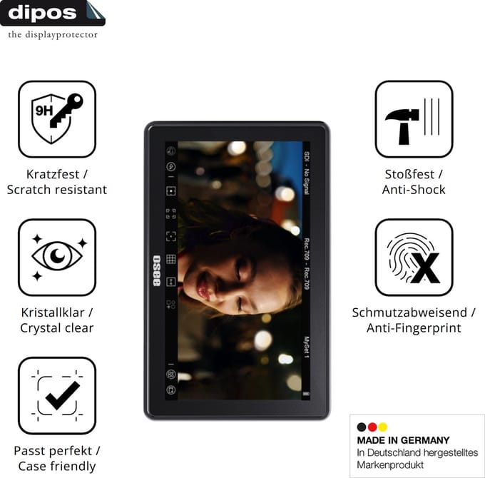 dipos – 2x Pantserfolie geschikt voor Osee G7 Pro 7 Zoll | 9H Screenprotector