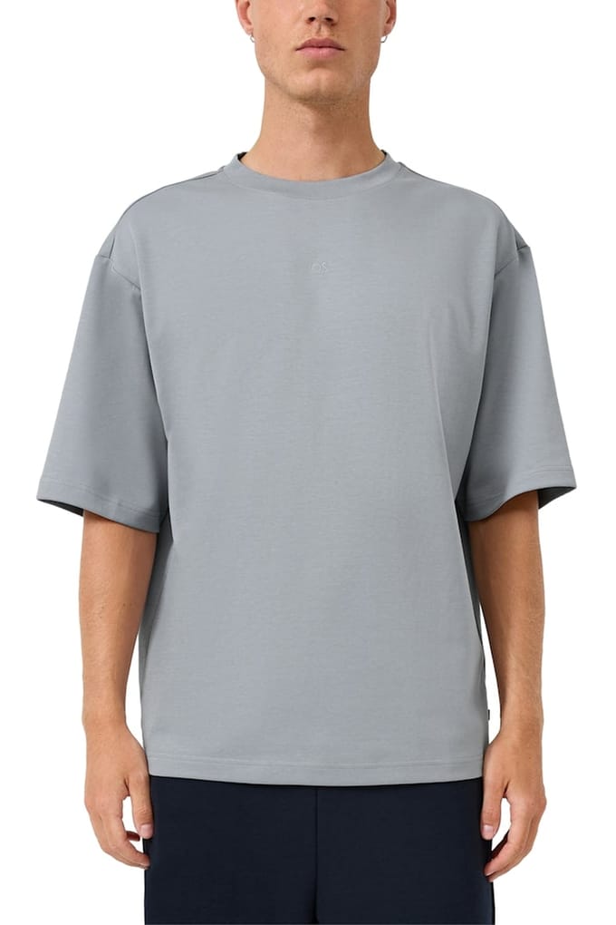 s.Oliver -qs T-shirts Grey/black Maat: L | Basic T-Shirts Outlet | Heren | Grijs