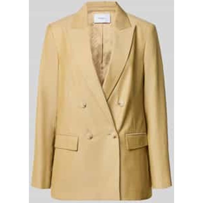 Gestructureerde blazer in lin lyocell dames COMMA