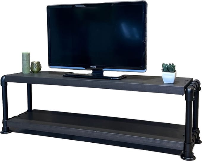 Design85 Steigerbuis TV Meubel Zwart 1 Stuk Industrieel Design