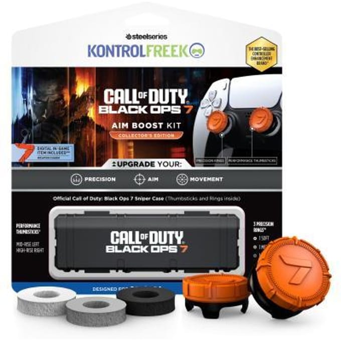 KontrolFreek Call of Duty: Black Ops 7 Aim Boost Kit – Collector’s Edition | PS4 & PS5 | Orange & Black