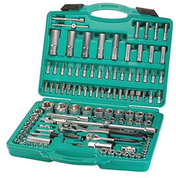 Solidchoice - 110-delige Dopsleutelset met Ratel en Bits in Gereedschapskoffer